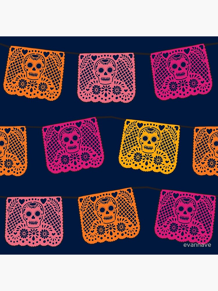 Dia de los Muertos papel picado flags by evannave