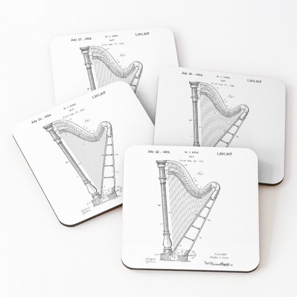 Item preview, Harp Patent 1924 - Black designed and sold by InkedArtPrints.