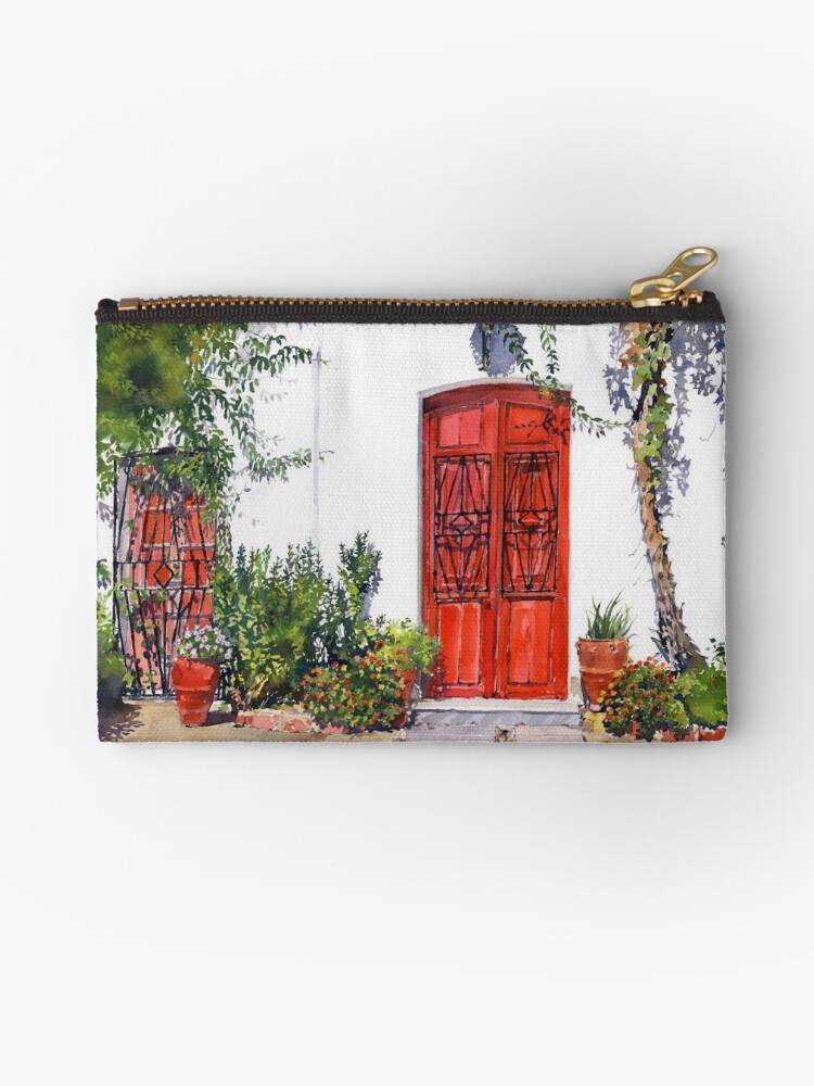 Puertas Rojas Red Doors Zipper Pouch By Margaretmerry Redbubble