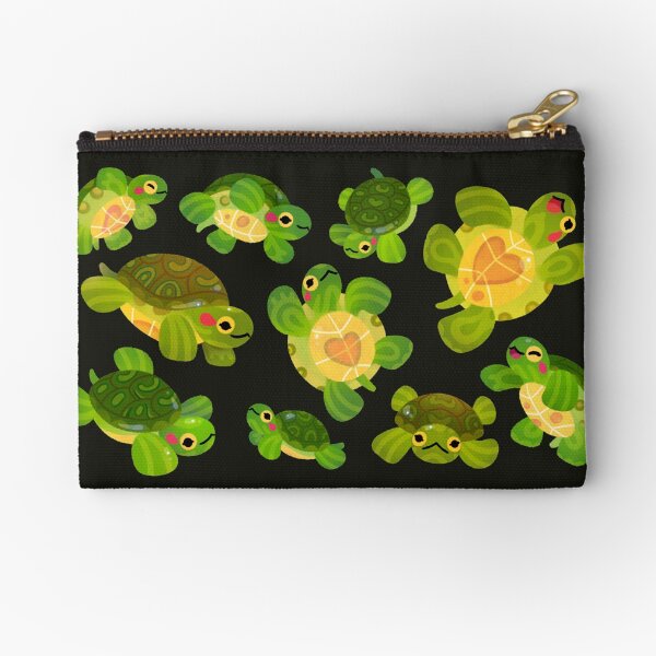 Red-eared slider - Dark Zipper Pouch