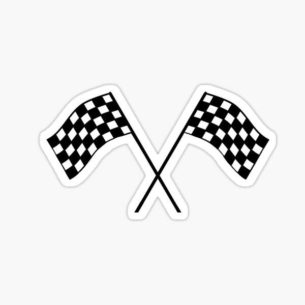Item preview, two checkered racing flags designed and sold by loiret1958.
