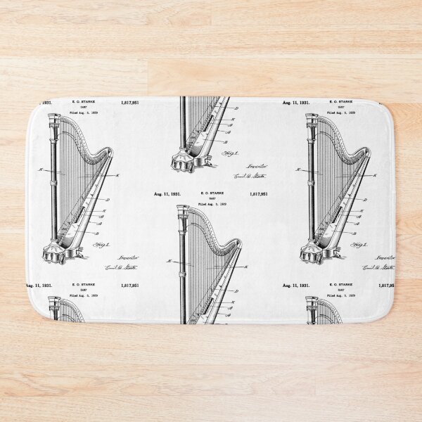 Item preview, Harp Patent 1931 - Black designed and sold by InkedArtPrints.
