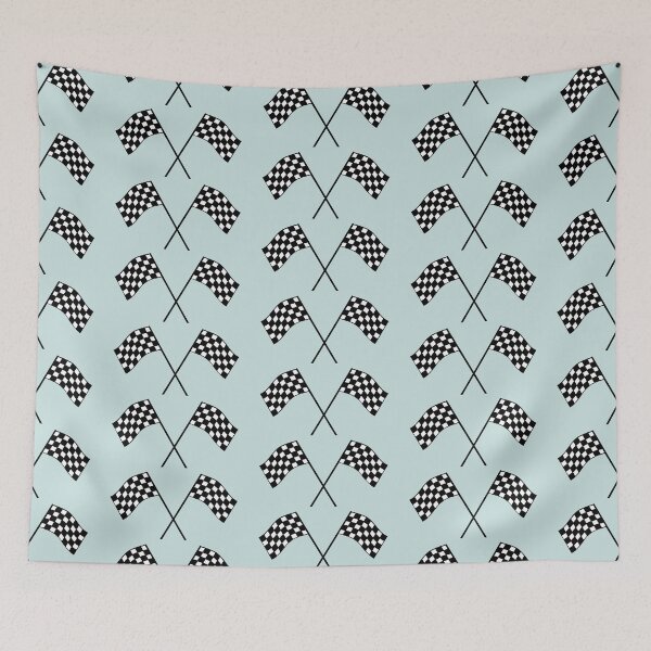 Item preview, two checkered racing flags designed and sold by loiret1958.