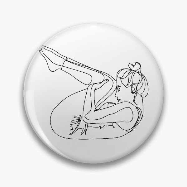Item preview, Young girl doing yoga fitness exercise outdoor.Morning sunrise.Yoga poster. Yoga poses. Line art. Simple drawing designed and sold by OneLinePrint.