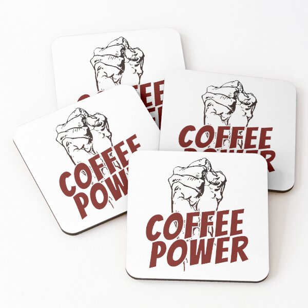 Item preview, Coffee Power (Caffeine Addict Raising Fist • Coffee Quote) designed and sold by SassyClassyMe.