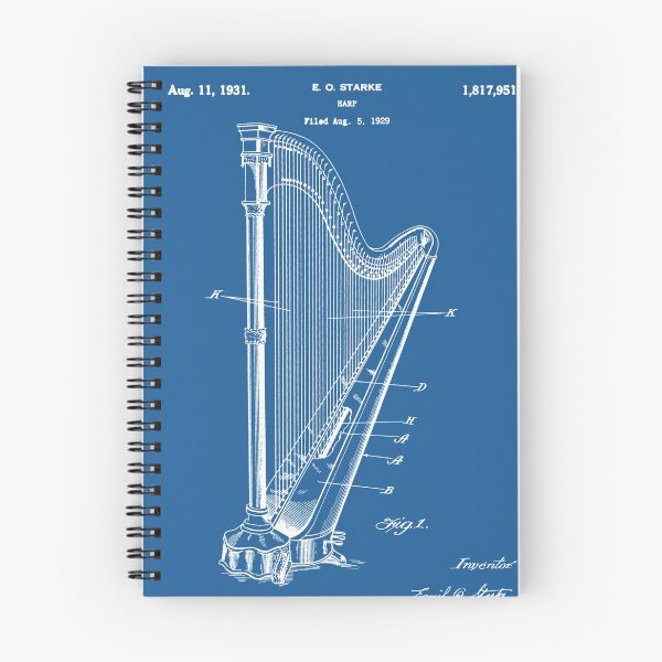 Item preview, Harp Patent 1931 - White designed and sold by InkedArtPrints.
