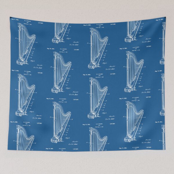 Item preview, Harp Patent 1931 - White designed and sold by InkedArtPrints.