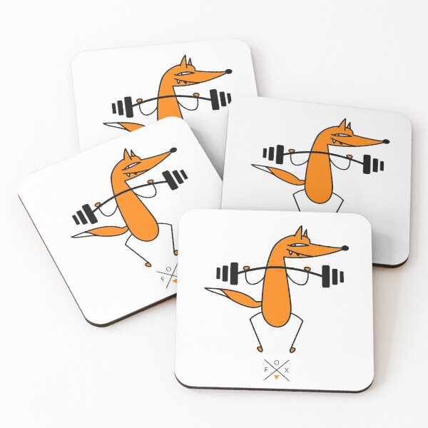 Item preview, Funny weightlifter fox designed and sold by spontania.