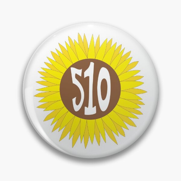 Item preview, Hand Drawn California 510 Area Code Sunflower designed and sold by itsrturn.