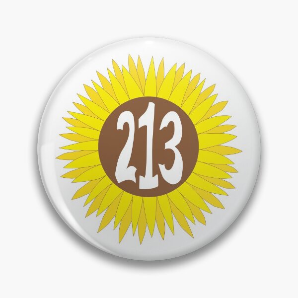 Item preview, Hand Drawn California 213 Area Code Sunflower designed and sold by itsrturn.