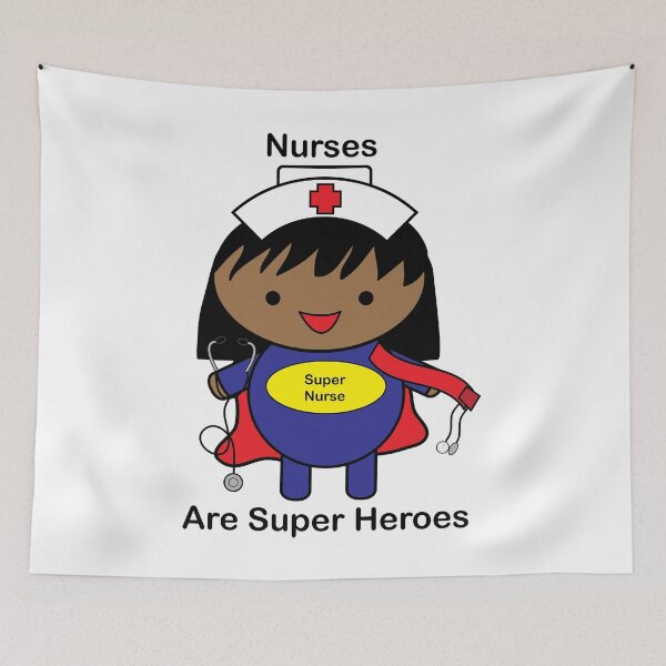 Item preview, Nurses Super Hero African American Black designed and sold by ValeriesGallery.
