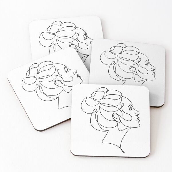 Item preview, Woman face one line art. Line drawing. Line girl. One line face. Fashion print. Salon beauty print. Beautiful girl. Minimalist art. Line art. Hairstyle. Minimalist case. Modern shirt designed and sold by OneLinePrint.