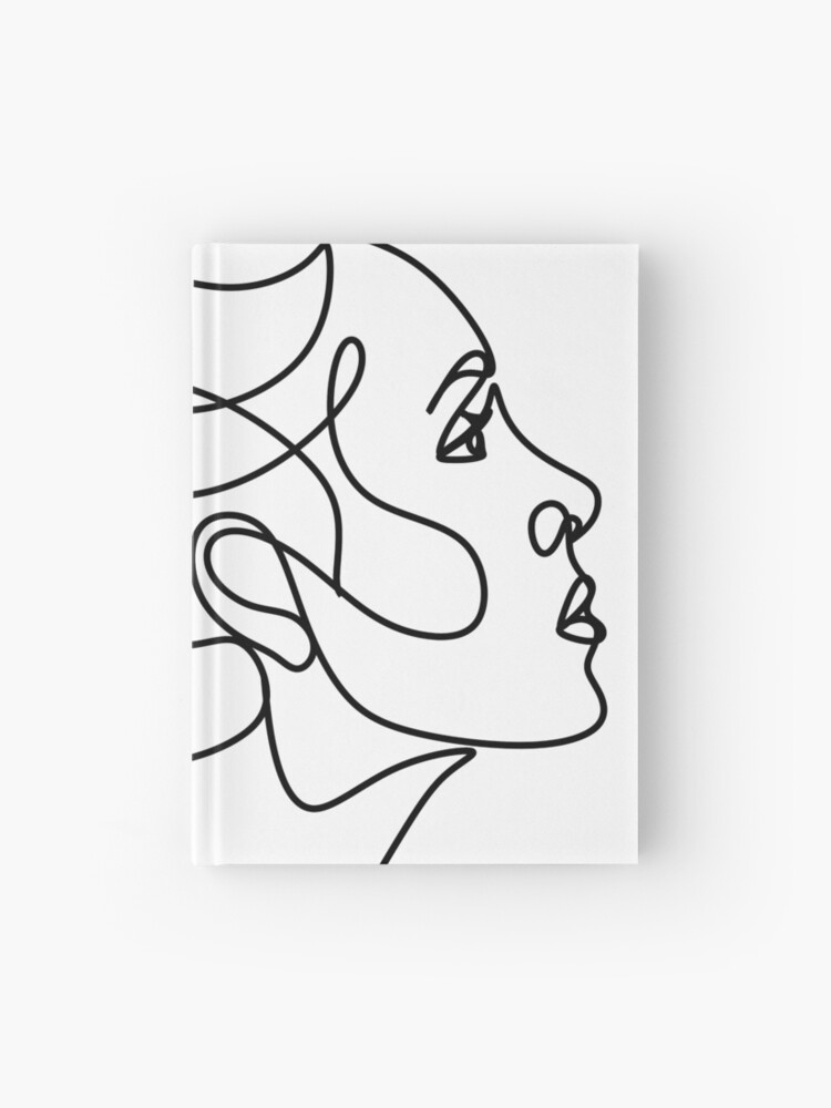  Female Line Art Simple Fashion Style Minimal Pencil Drawing T- Shirt : Clothing, Shoes & Jewelry