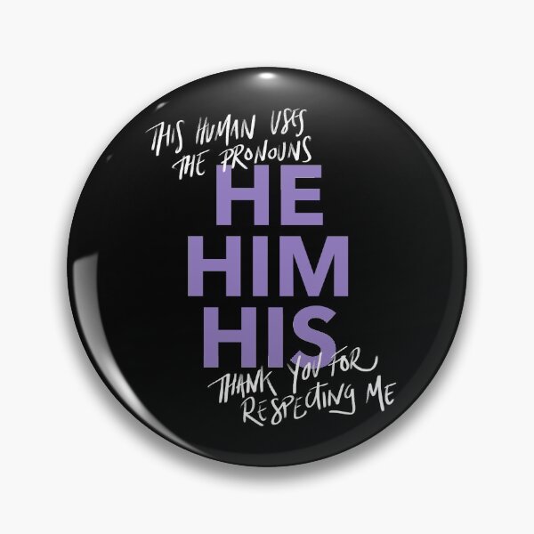 Item preview, he/him, v4 in purple designed and sold by Skyler Orion X.