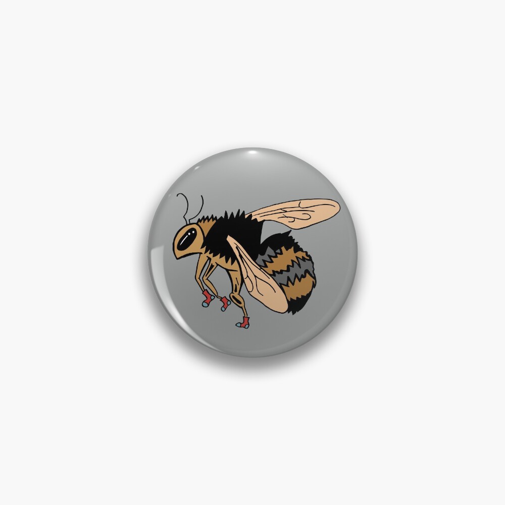 Bumblebee Wearing Red Socks Pin