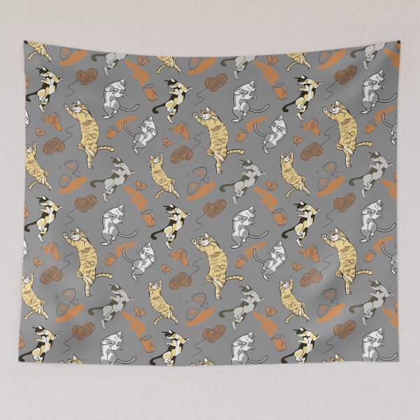 Item preview, Cats dance with grey background  designed and sold by Thiti.