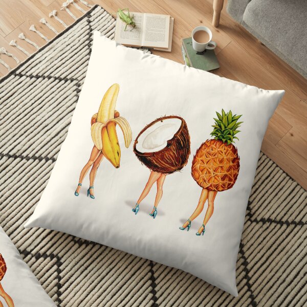 Fruit Stand: Tropical Girls Floor Pillow