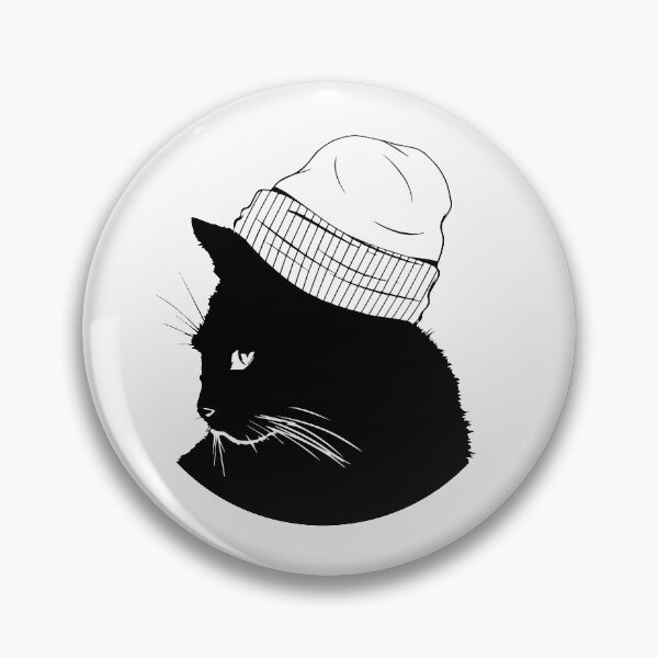 Item preview, Cool Black Cat Wearing A Beanie designed and sold by IndiePet.