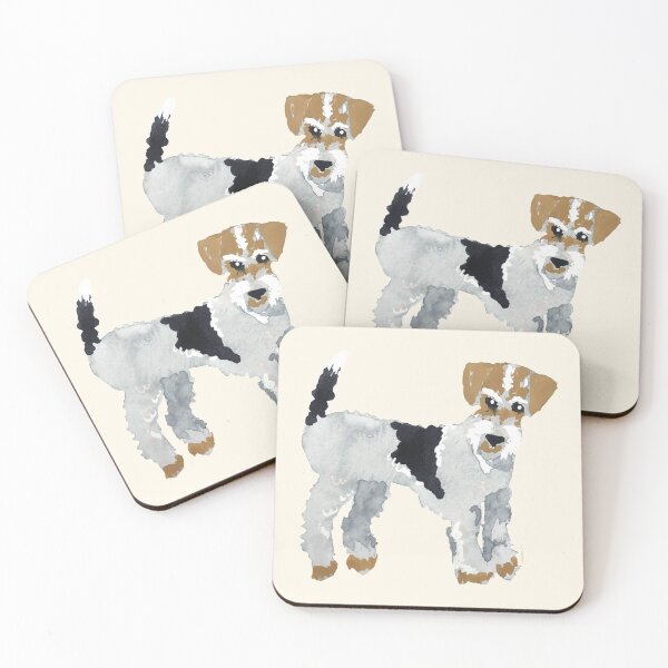 Item preview, Fox Terrier Illustration designed and sold by LIMEZINNIASDES.