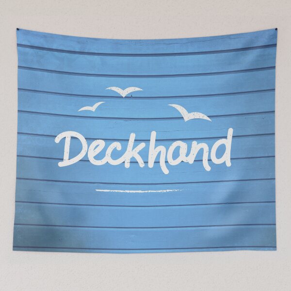Item preview, Deckhand Nautical Yacht Crew Blue Decking Design designed and sold by CreativeBridge.