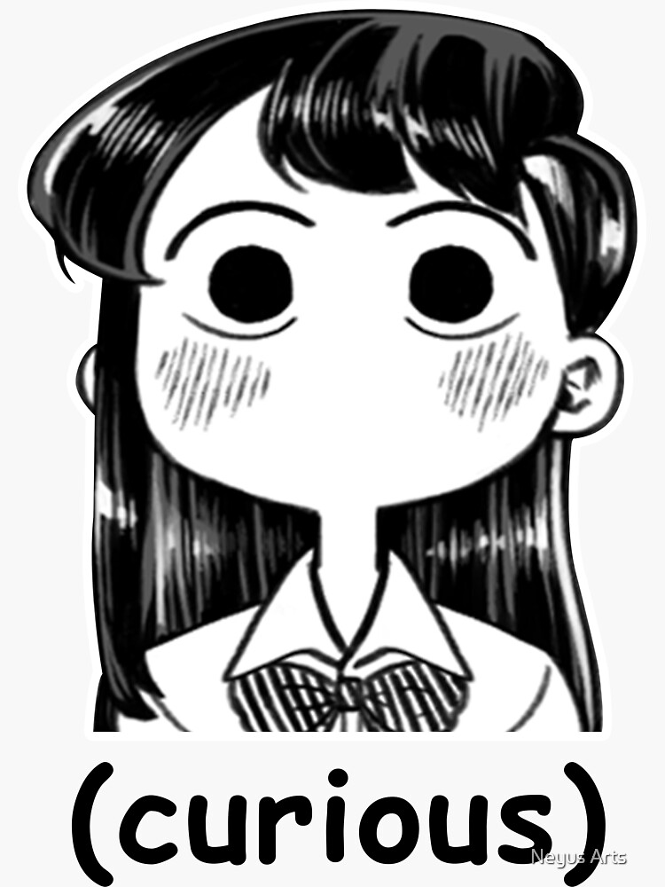 "Funny Manga Curious Chibi Komi San Meme" Sticker by benjamintorres