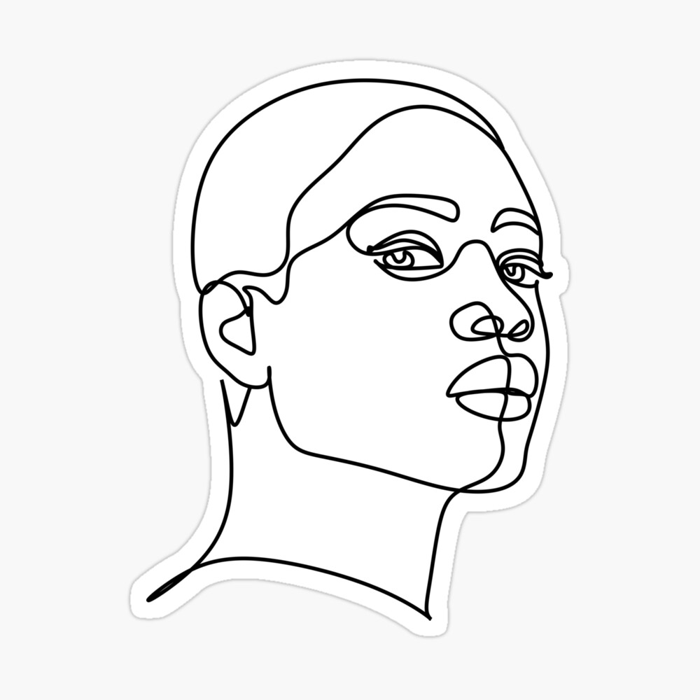 Female One Line Portrait Woman Face Beautiful Case Minimalist Case Line Art Line Drawing Continuous Line Drawing Of Face And Hairstyle Fashion Concept Illustration Poster By Onelineprint Redbubble