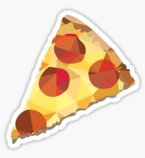 Geometric Pepperoni Pizza Slice Sticker