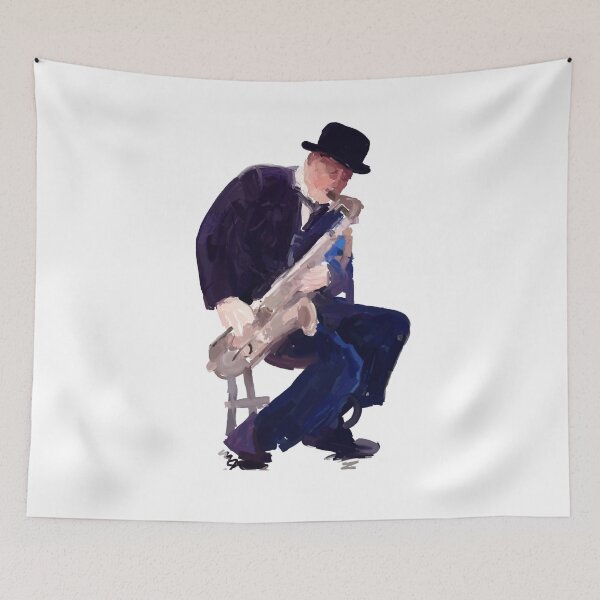 Item preview, An old saxophone player t-shirt | saxophone player t-shirt designed and sold by KARTICK DUTTA.