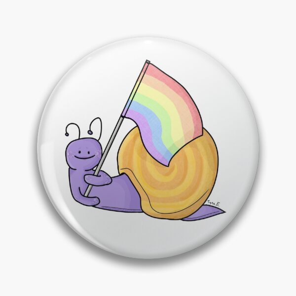 Item preview, Gay flag snail (by me and chiiemoth) designed and sold by tyne-e.