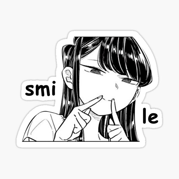Sweet Manga Girl Smile Meme Sticker