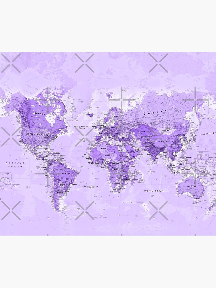 "Purple Map" Tapestry by alexvoss Redbubble
