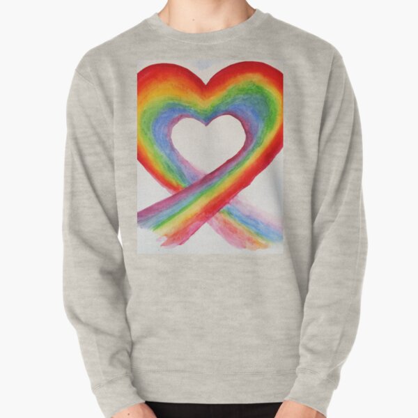 Coeur Arc en Ciel / Rainbow Heart Sweatshirt épais