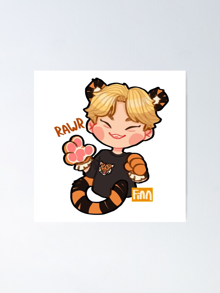 "Little Tiger Hoshi" Poster by finntasticart | Redbubble