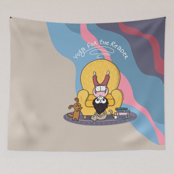 Item preview, Yoga for the Reader - Cat Reading - Dog Reading designed and sold by mydoodlesateme.