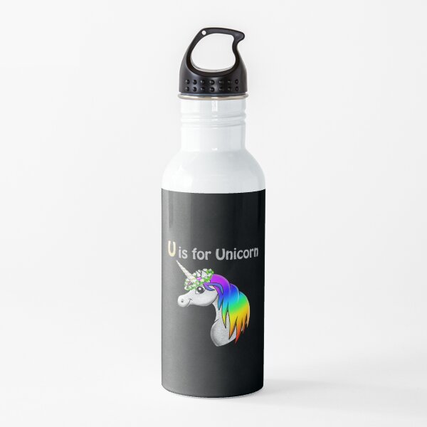 Unicorn Statement - U is for Unicorn Water Bottle