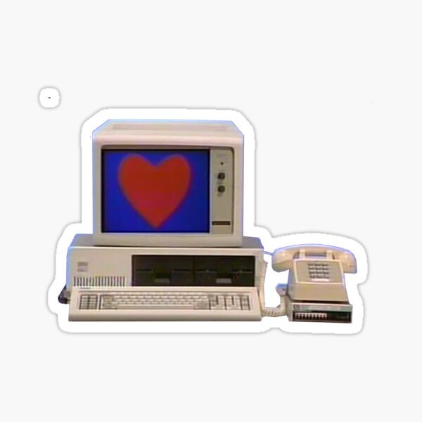 Old Computer and Phone Sticker