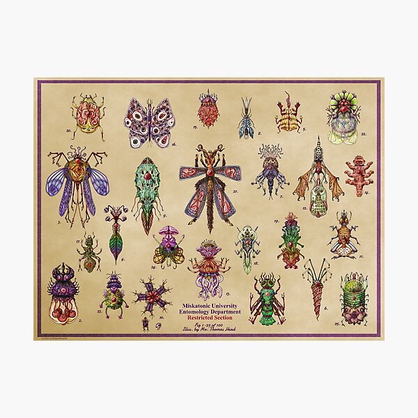 Lovecraft Inspired Insects Nos.1-25 by Thomas Head Photographic Print