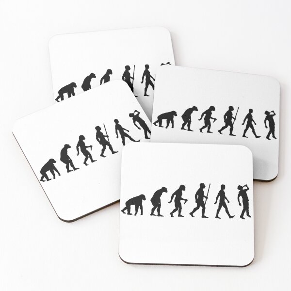 Item preview, Evolution of man drinking beer designed and sold by Byfab.
