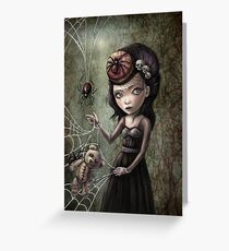 Black Widow Creepy Cute Girl Greeting Card