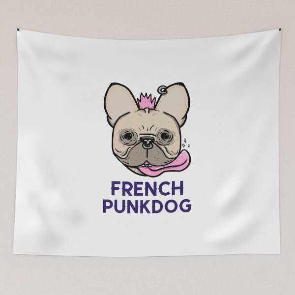 Item preview, French bulldog punkdog punker designed and sold by MoTeesMo.