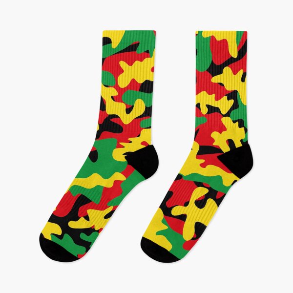 Item preview, Red, yellow, green, black reggae camouflage designed and sold by UlrichBergmann.