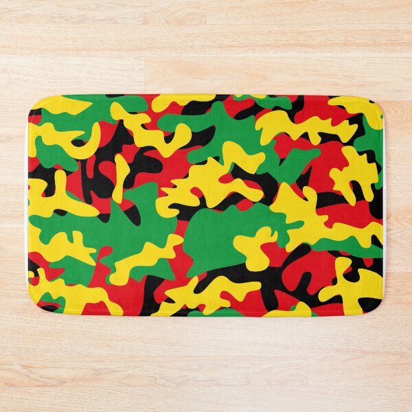 Item preview, Red, yellow, green, black reggae camouflage designed and sold by UlrichBergmann.