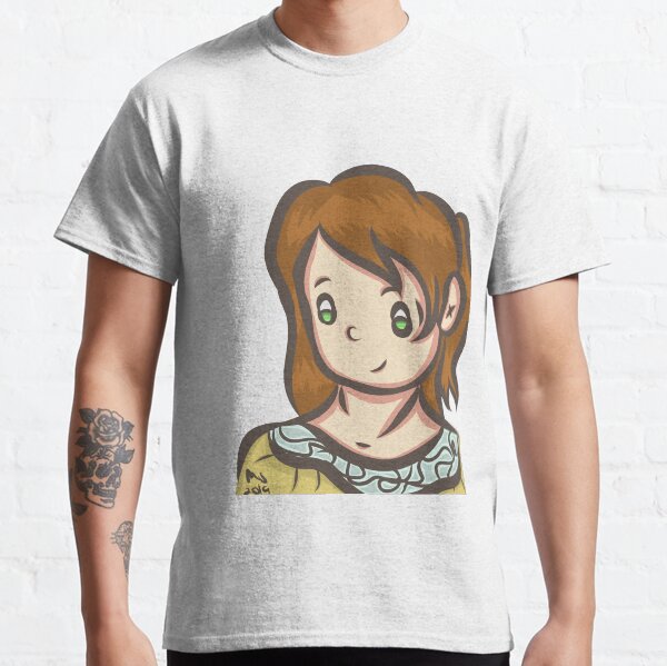 Cute redhead doodle transparent background Classic T-Shirt