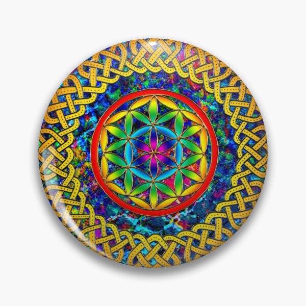 Flower of Life Celtic Mandala Pin