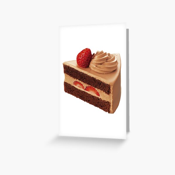 Chocolate Cake Greeting Cards Redbubble