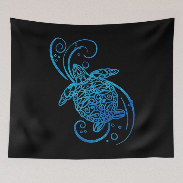 Item preview, Sea Turtle Mandala Watercolor Blue  designed and sold by SassAndHoney.