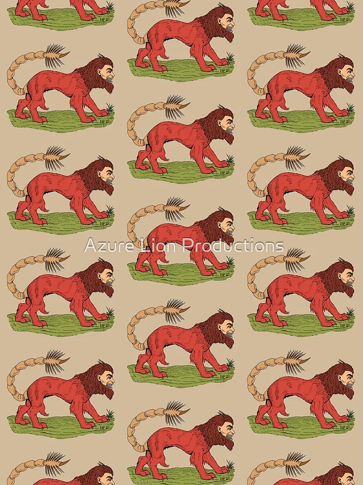 Thumbnail 3 of 3, Scarf, Manticore designed and sold by Azure Lion Productions.