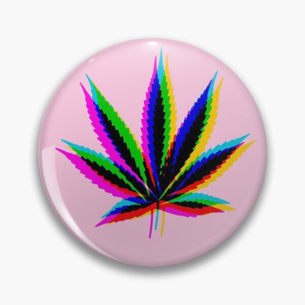 Pink Weed Pot Leaf - pink aesthetic, pink mood, prismatic weed leaf, prisma, prismatic, pink prismatic, marijuana, hologram, hologram weed, hologram pot leaf, Pin