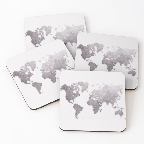 Item preview, World Map 2020 black and white #map #travel designed and sold by JBJart.
