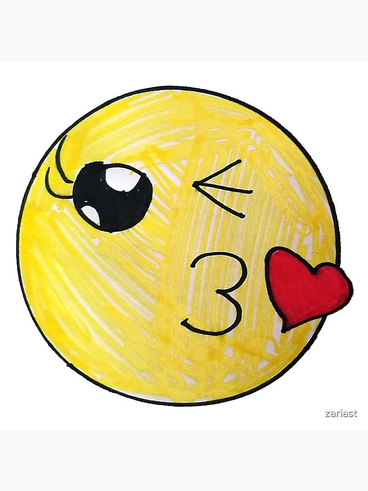 Pixilart - KISSY FACE EMOJI by PolarBears68